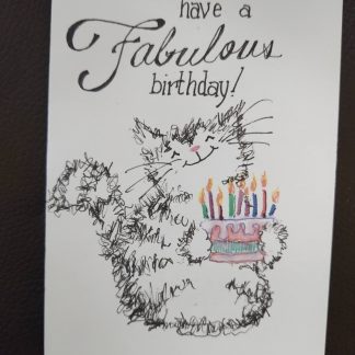 "Have a Fabulous birthday!" cat