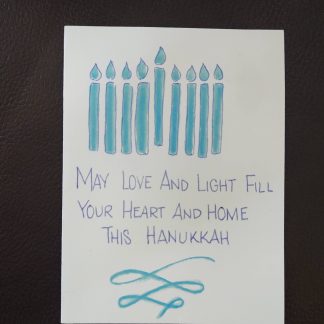 "May Love and Light Fill Your Heart and Home This Hanukkah" Menorah
